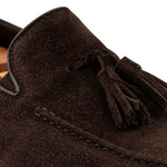 Harris Firenze 1913 Suede Tassel Moccasin Dark Brown
