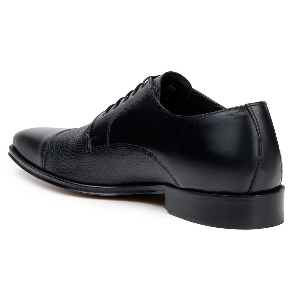 Belvedere Studio Alexander Deerskin & Nappa Derby Black