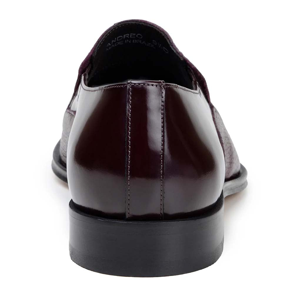 Belvedere Studio Andreo Deerskin & Nappa Loafers Burgundy