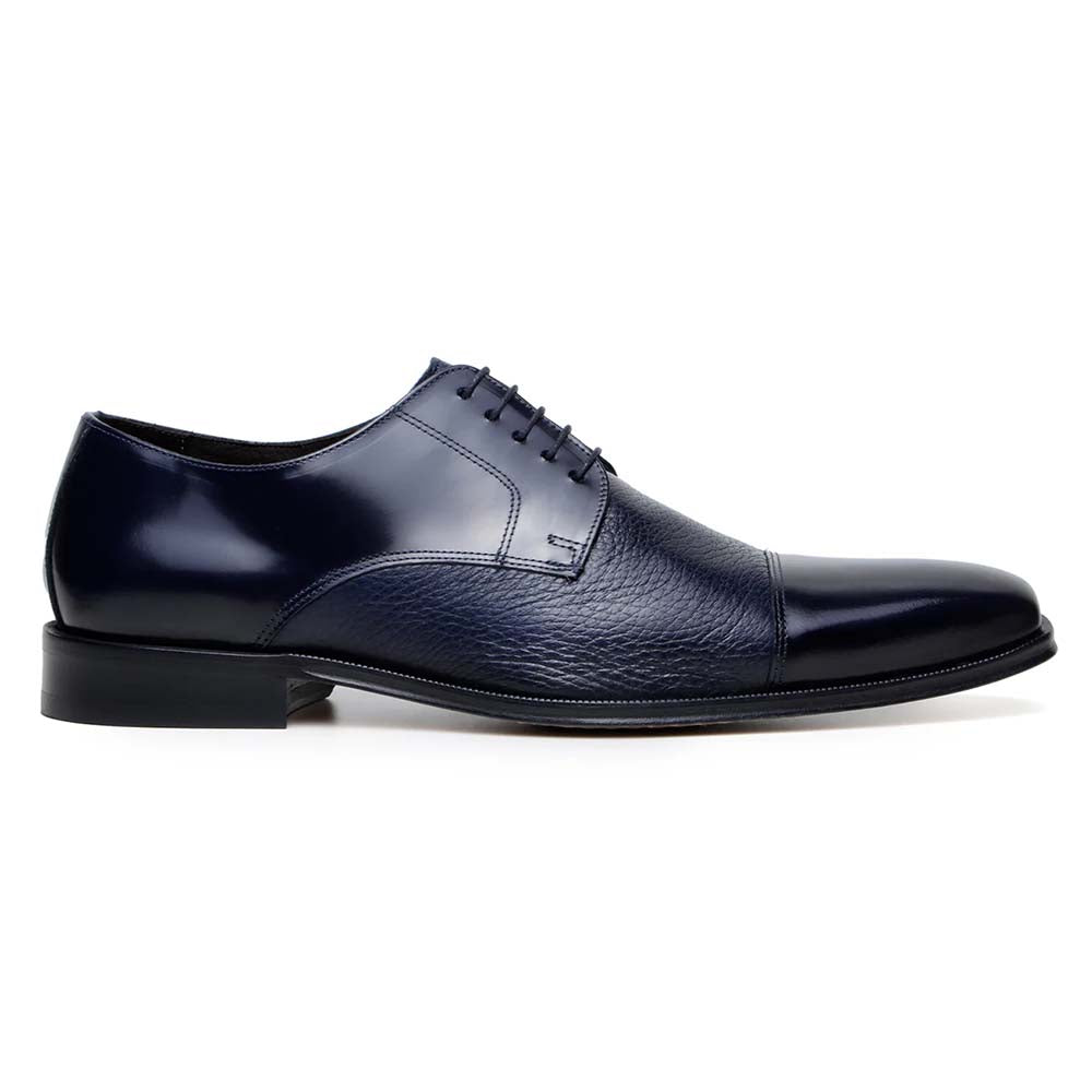 Belvedere Studio Alexander Deerskin & Nappa Derby Navy