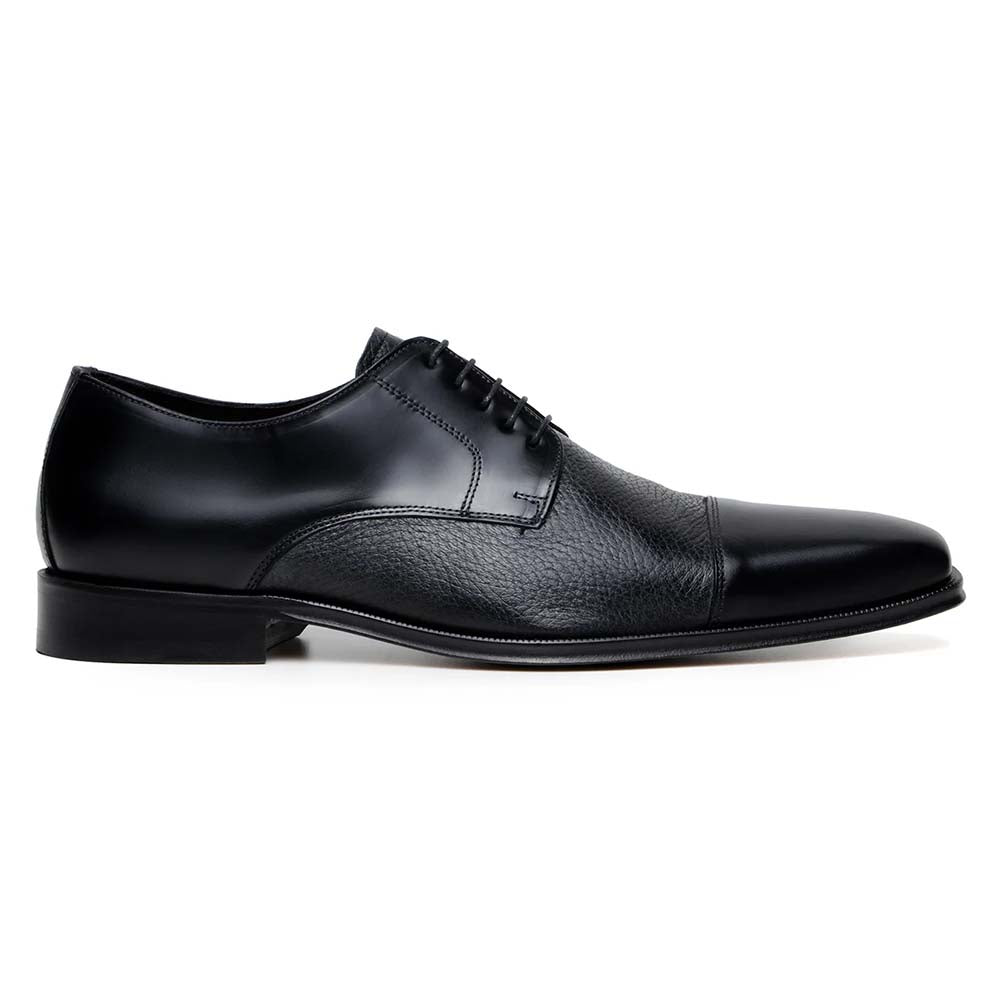 Belvedere Studio Alexander Deerskin & Nappa Derby Black