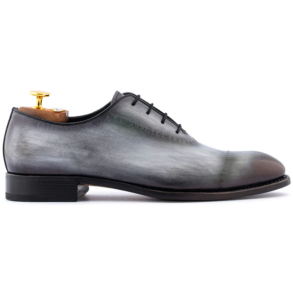 Harris Firenze 1913 Hand-Shaded Stitched Leather Cap Toe Oxford Green / White