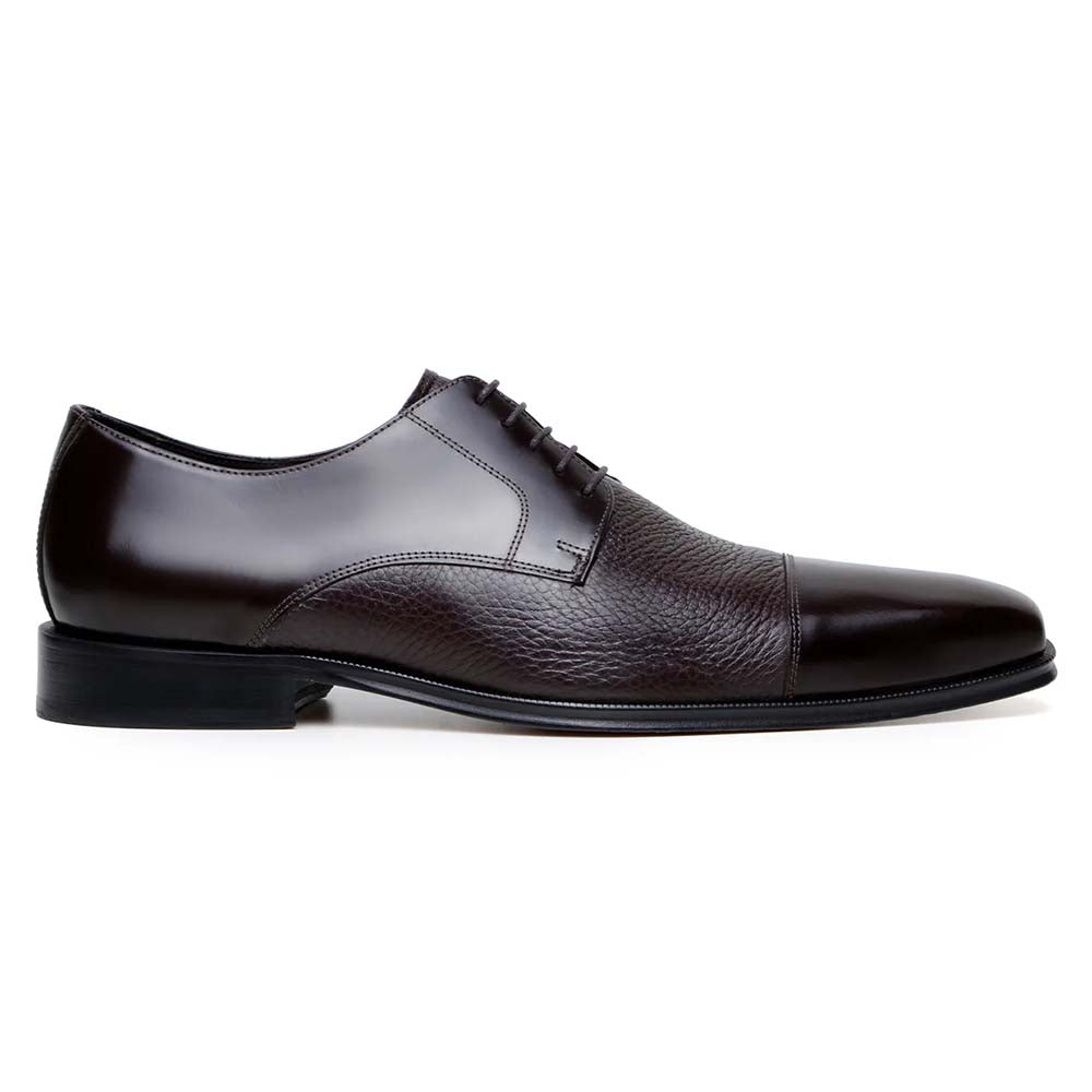Belvedere Studio Alexander Deerskin & Nappa Derby Brown
