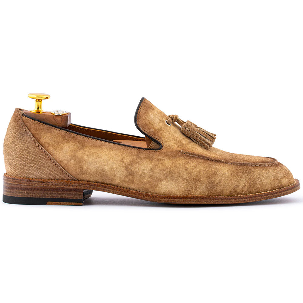 Harris Firenze 1913 Cloudy Suede Tassel Moccasin Beige