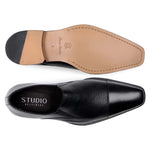Belvedere Studio Andreo Deerskin & Nappa Loafers Black