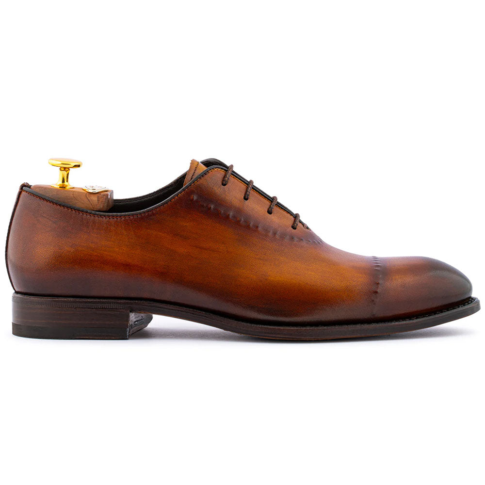 Harris Firenze 1913 Hand-Shaded Stitched Leather Cap Toe Oxford Pointers