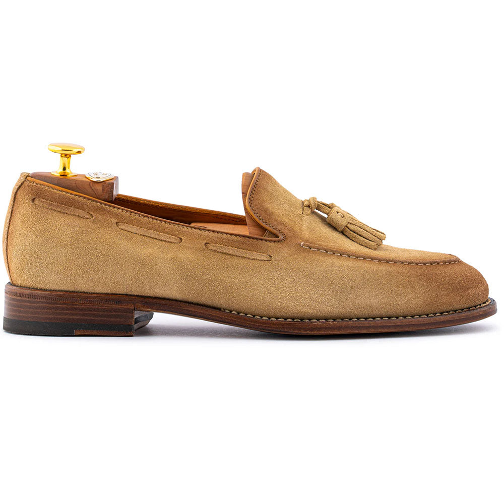 Harris Firenze 1913 Suede Tassel Moccasin Beige