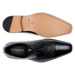 Belvedere Studio Alexander Deerskin & Nappa Derby Black