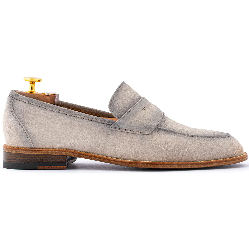 Harris Firenze 1913 Hand-Aged Suede Penny Moccasin Ice