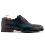 Harris Firenze 1913 Hand-Shaded Brogue Leather Oxford Blue