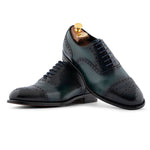 Harris Firenze 1913 Hand-Shaded Brogue Leather Oxford Petroleum
