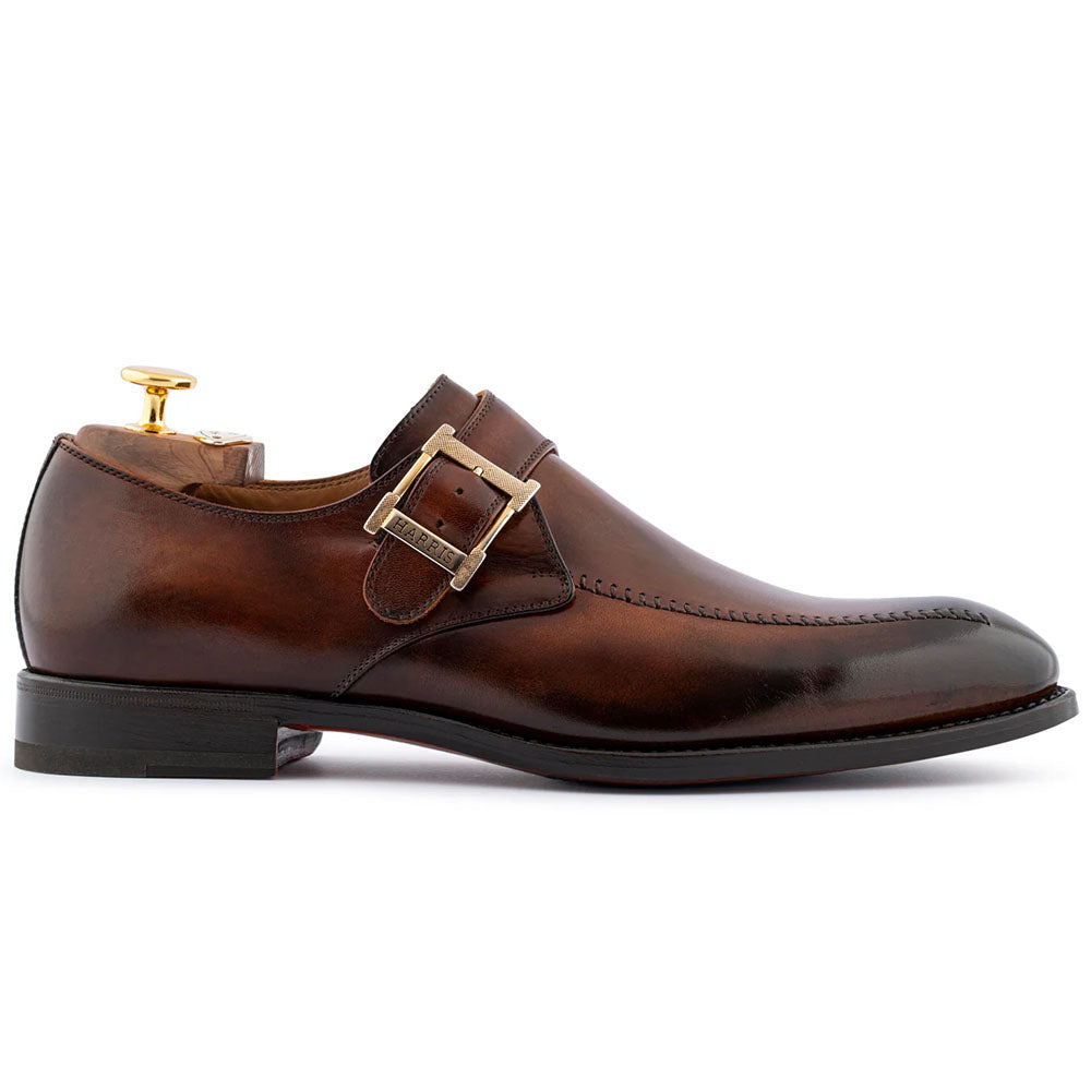 Harris Firenze 1913 Single Buckle Leather Shoes Honey
