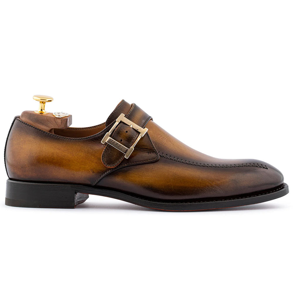 Harris Firenze 1913 Single Buckle Leather Shoes Brown