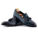 Harris Firenze 1913 Leather Tassel Moccasin Blue