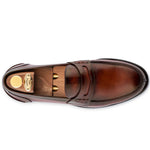 Harris Firenze 1913 Hand-Painted Leather Moccasin Brown