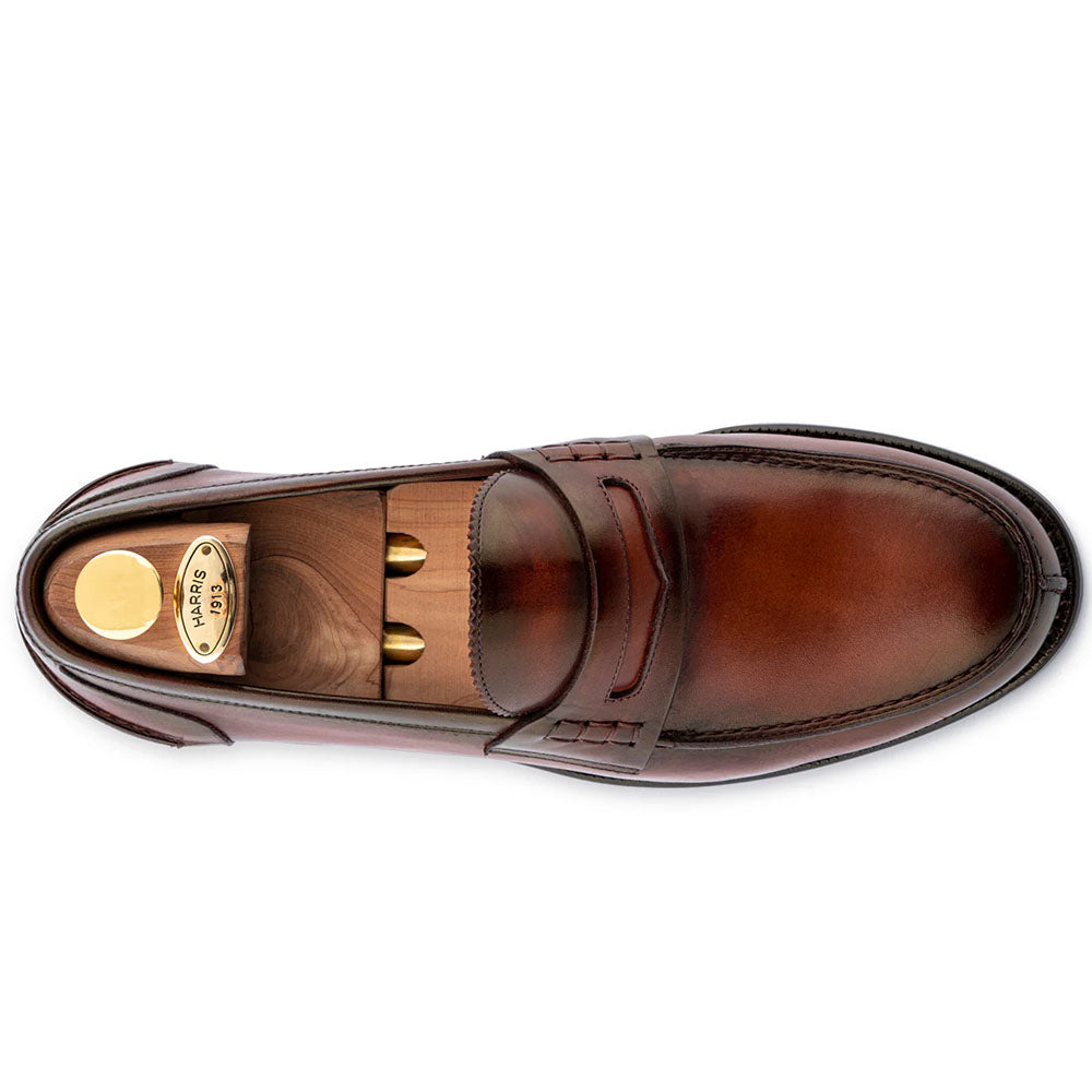 Harris Firenze 1913 Hand-Painted Leather Moccasin Brown