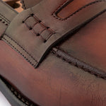 Harris Firenze 1913 Hand-Painted Leather Moccasin Brown