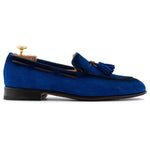 Harris Firenze 1913 Suede Tassel Moccasin Blue