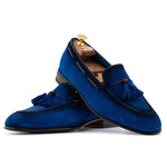 Harris Firenze 1913 Suede Tassel Moccasin Blue