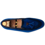 Harris Firenze 1913 Suede Tassel Moccasin Blue