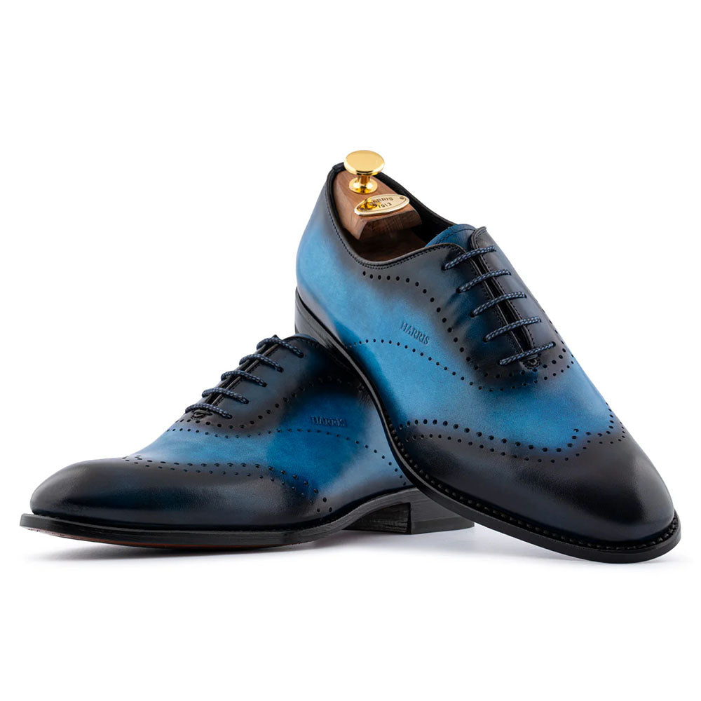 Harris Firenze 1913 French Painted Leather Oxford Blue