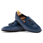 Harris Firenze 1913 Suede Tassel Moccasin Indigo