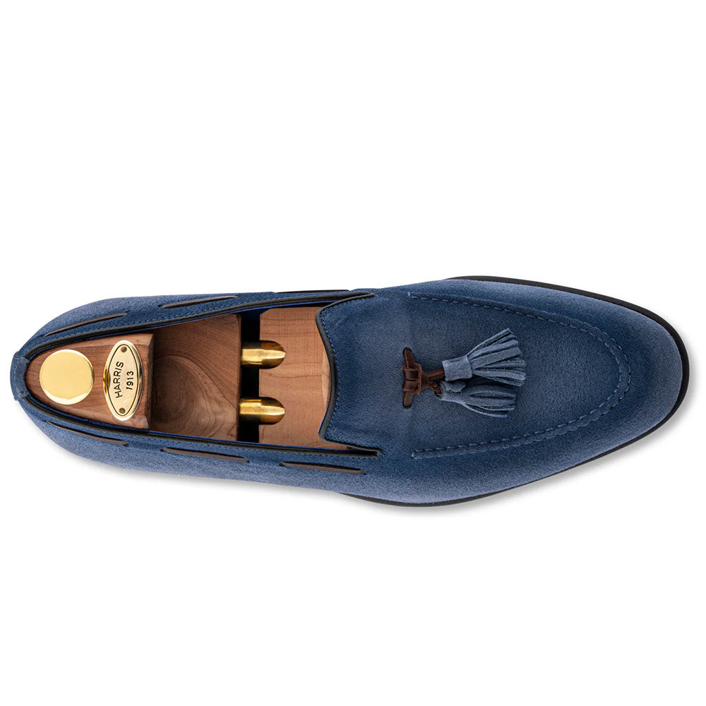 Harris Firenze 1913 Suede Tassel Moccasin Indigo