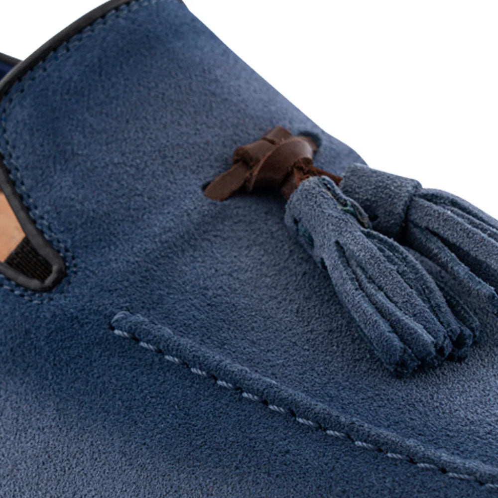 Harris Firenze 1913 Suede Tassel Moccasin Indigo