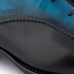 Harris Firenze 1913 Hand-Shaded Leather Oxford Blue