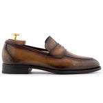 Harris Firenze 1913 Hand-Painted Leather Moccasin Brown