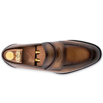 Harris Firenze 1913 Hand-Painted Leather Moccasin Brown