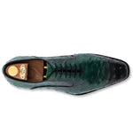 Harris Firenze 1913 Premium Ostrich Leather Oxford Shoes Green