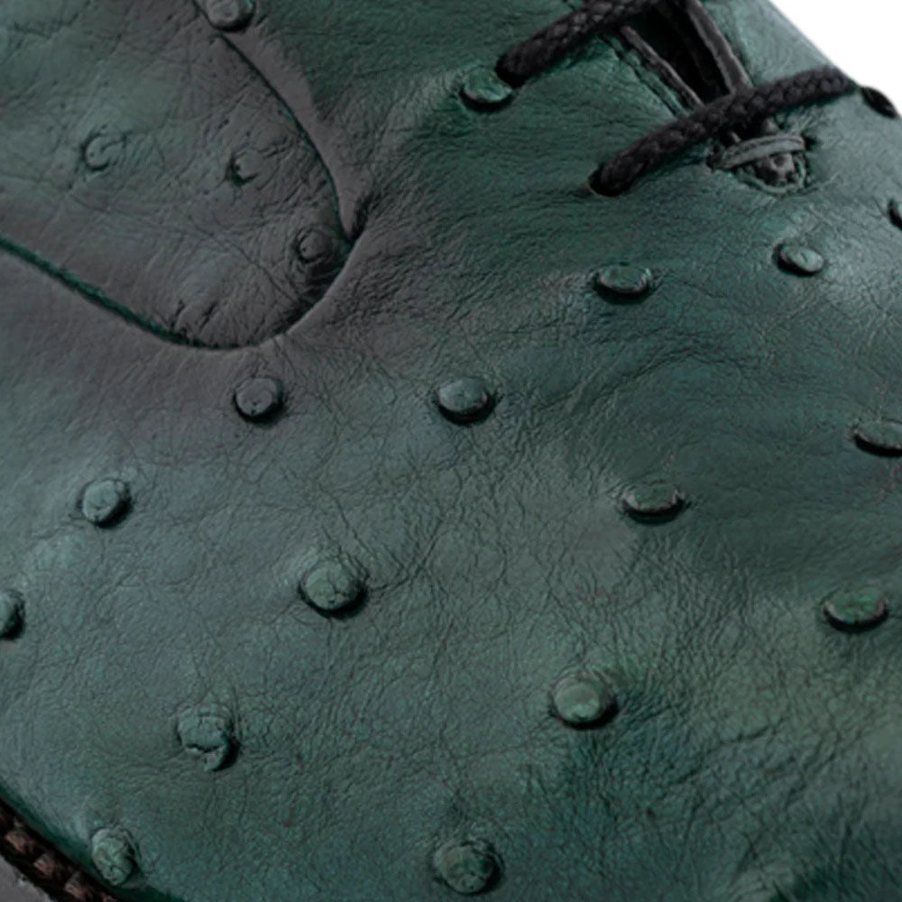 Harris Firenze 1913 Premium Ostrich Leather Oxford Shoes Green