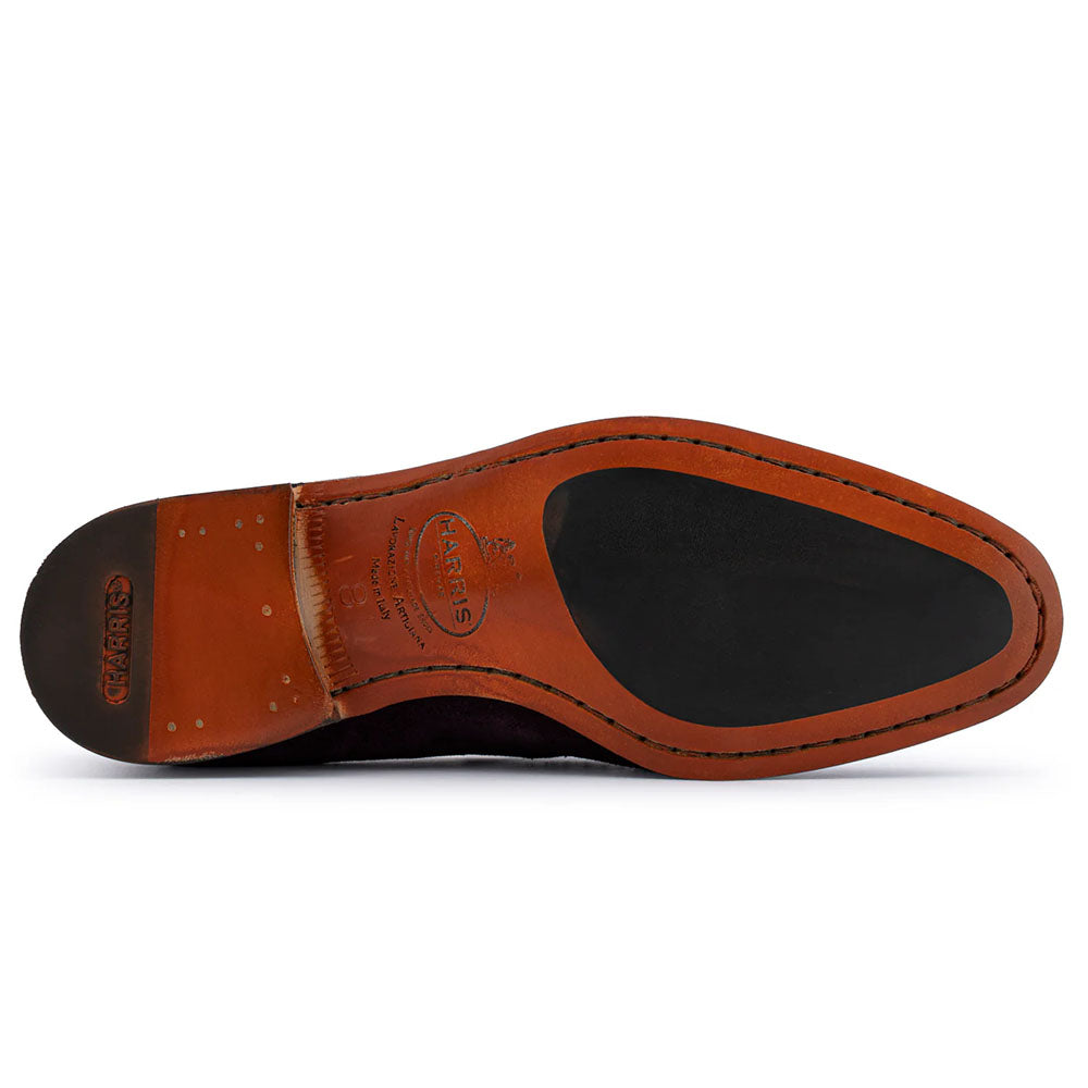 Harris Firenze 1913 Suede Penny Moccasin Burgundy