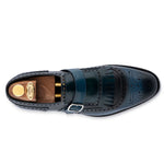 Harris Firenze 1913 Hand-Painted Buckle Loafer Blue