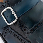 Harris Firenze 1913 Hand-Painted Buckle Loafer Blue