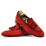 Harris Firenze 1913 Suede Tassel Moccasin Red