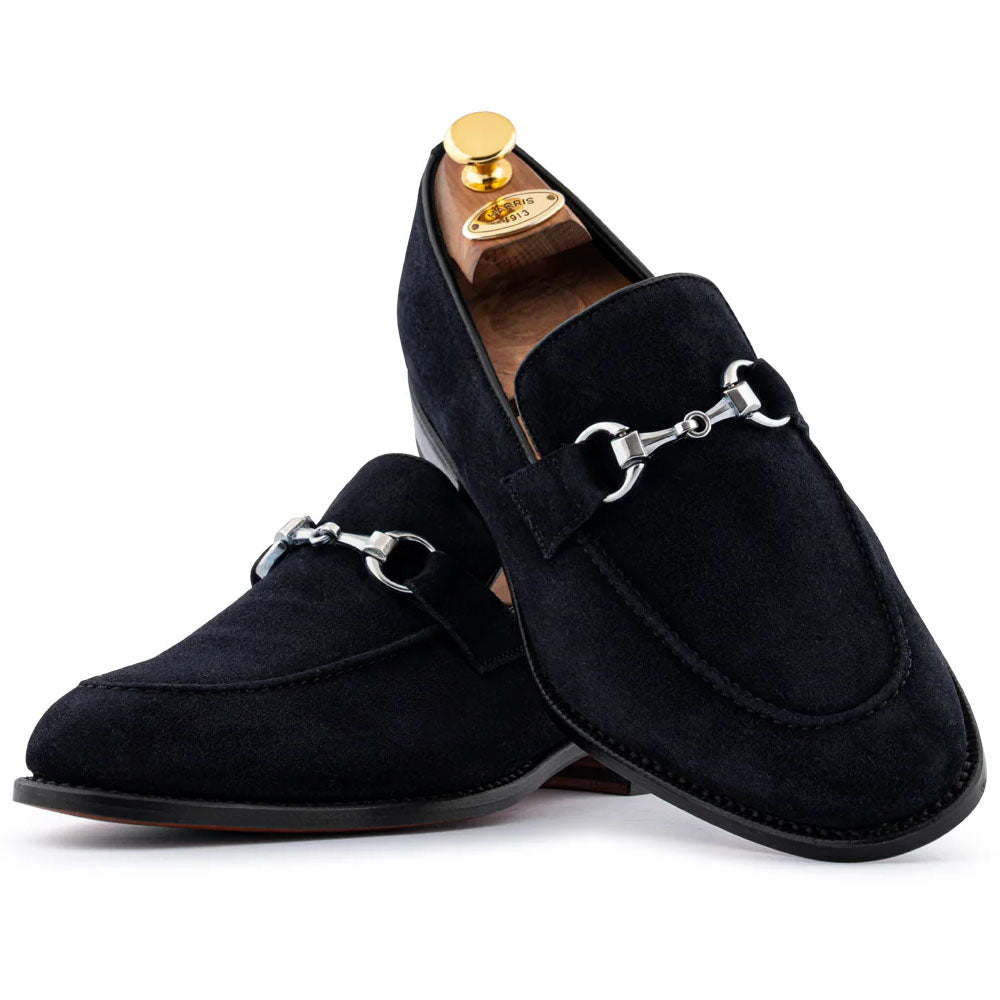 Harris Firenze 1913 Suede Bit Moccasin Blue