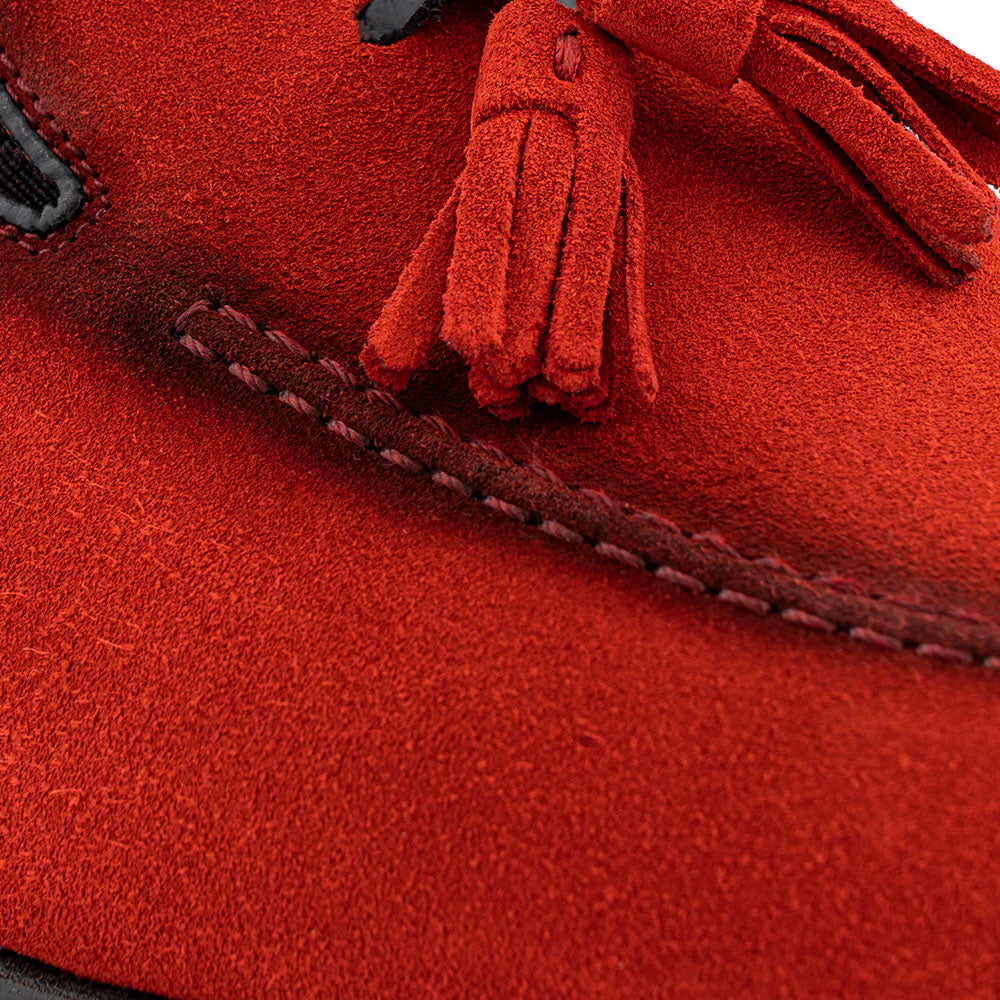 Harris Firenze 1913 Suede Tassel Moccasin Red