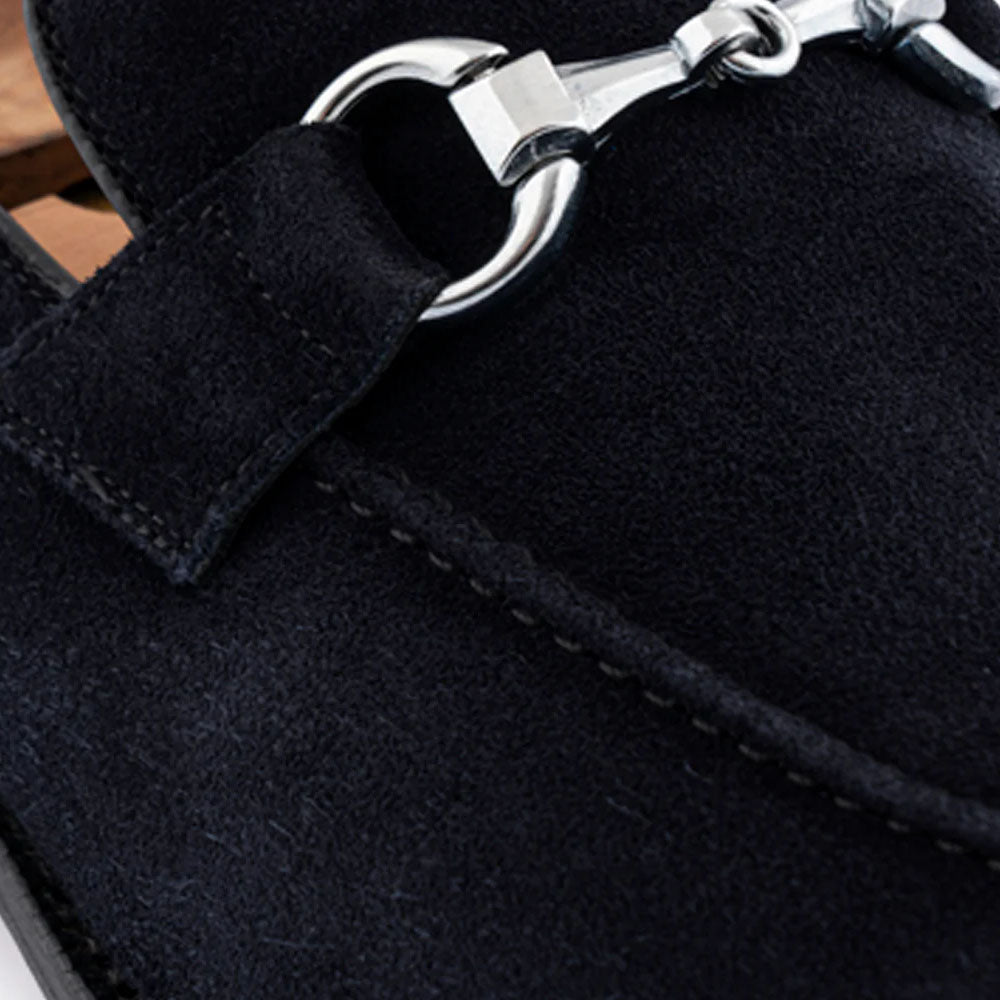 Harris Firenze 1913 Suede Bit Moccasin Blue