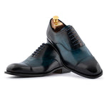 Harris Firenze 1913 Hand-Shaded Cap Toe Leather Oxford Blue