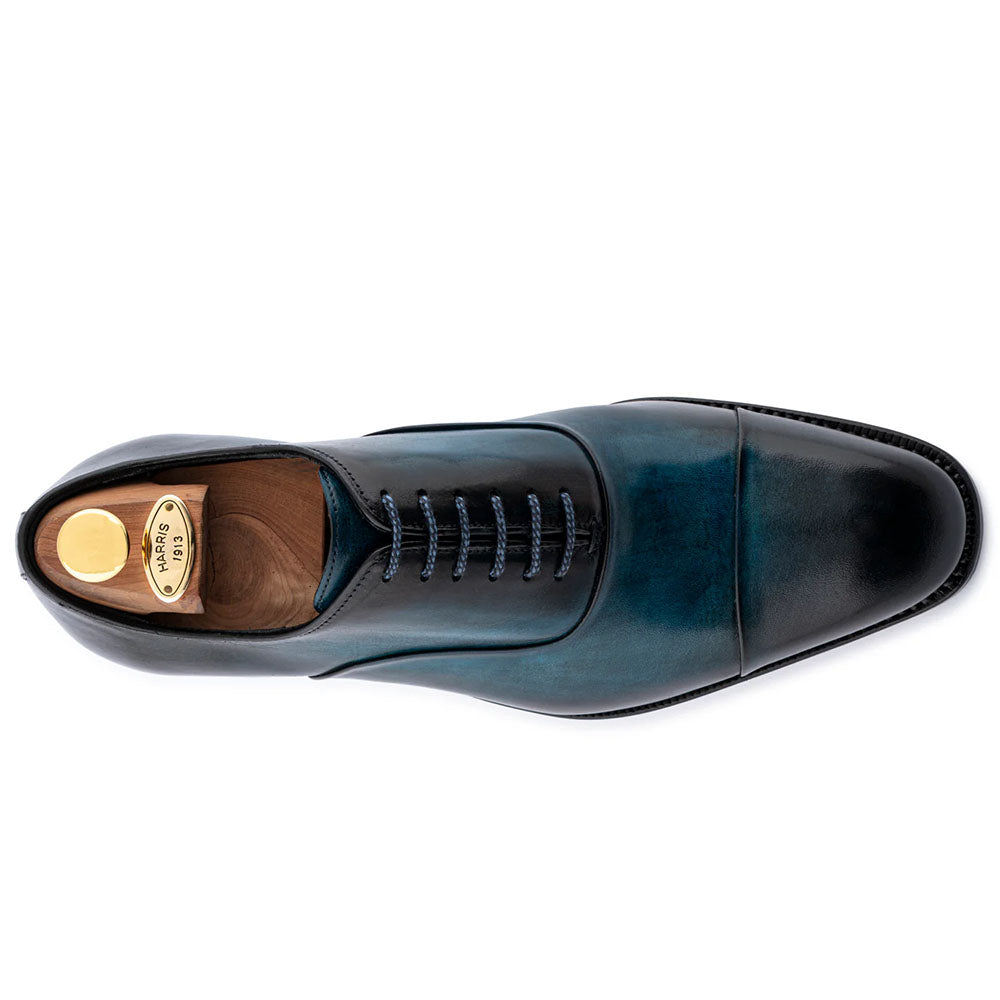 Harris Firenze 1913 Hand-Shaded Cap Toe Leather Oxford Blue