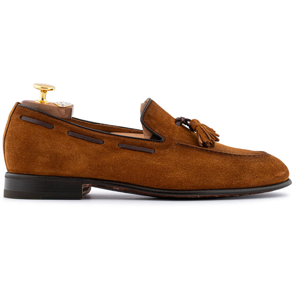 Harris Firenze 1913 Suede Tassel Moccasin Tobacco