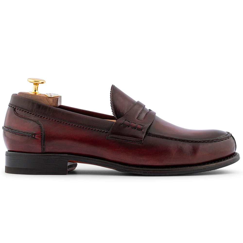 Harris Firenze 1913 Hand-Painted Leather Moccasin Brown