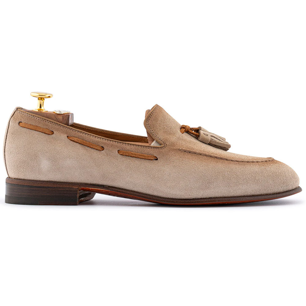Harris Firenze 1913 Suede Tassel Moccasin Beige