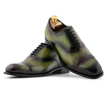 Harris Firenze 1913 Hand-Shaded Cap Toe Leather Oxford Green