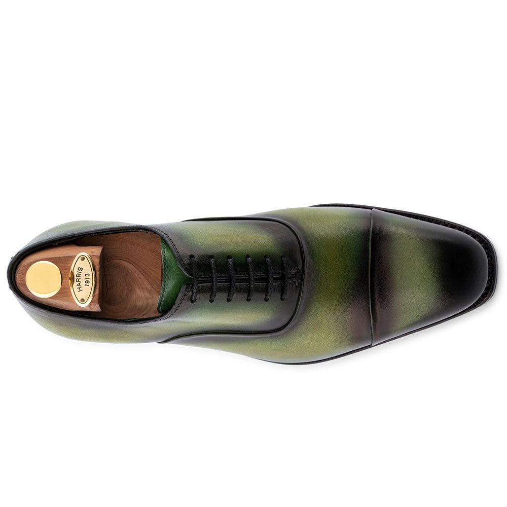 Harris Firenze 1913 Hand-Shaded Cap Toe Leather Oxford Green