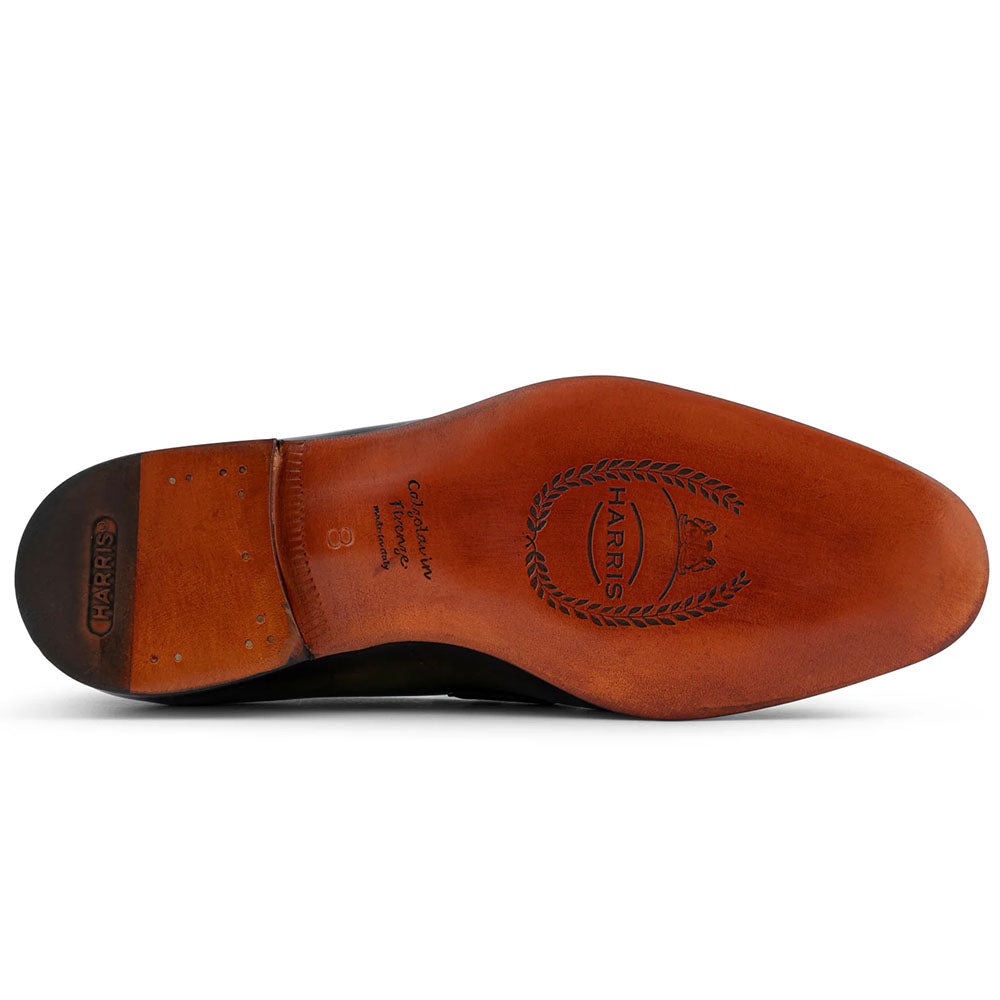 Harris Firenze 1913 Hand-Painted Leather Moccasin Green