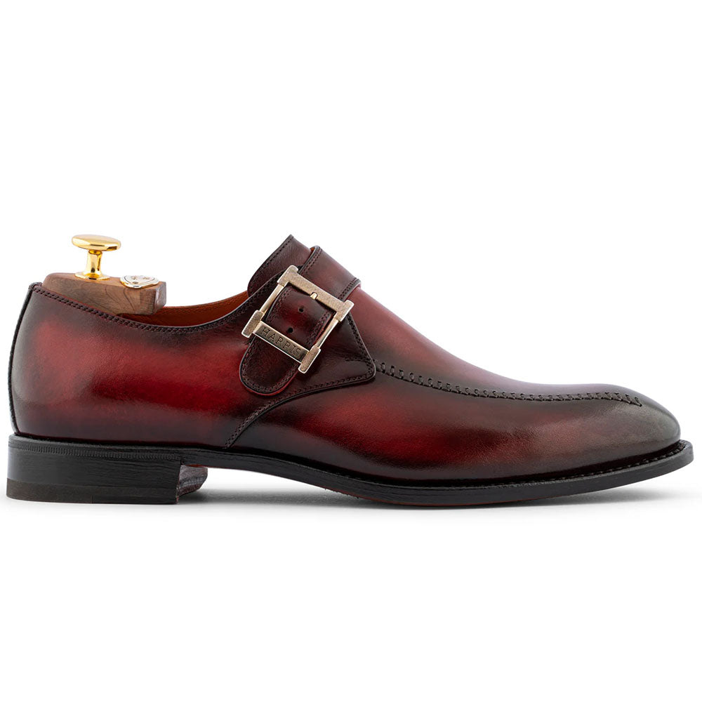 Harris Firenze 1913 Single Buckle Leather Shoes Red