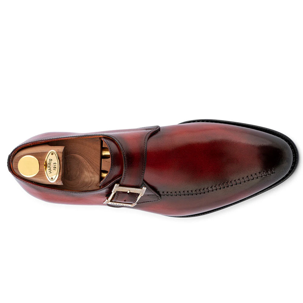 Harris Firenze 1913 Single Buckle Leather Shoes Red